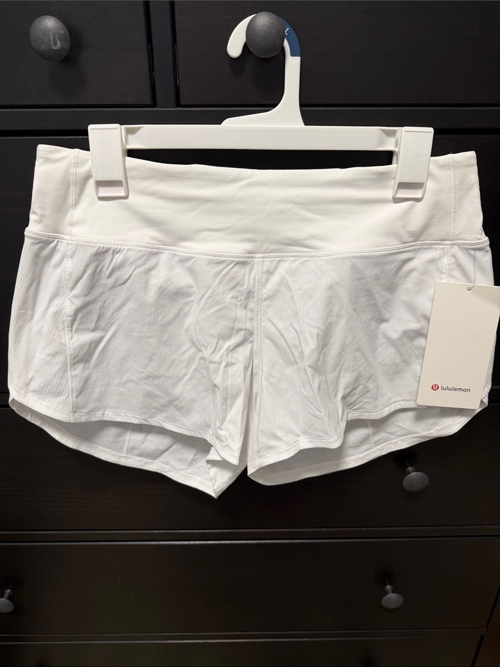 NWT Lululemon Speed Up Shorts White 4”